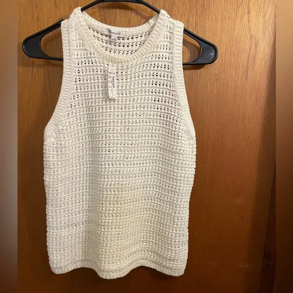 Madewell Ivory Knit Tank Top - Picture 2 of 6